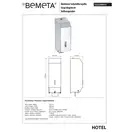 Диспенсер для мила 123209013 Hotel : нерж, мат Bemeta Чехія