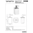 145709314 GAMMA: Дозатор рідкого мила, окремостоячий, білий Bemeta Чехія (145709314)