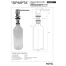 Вбудований дозатор в робочий стіл 152109142 Hotel заповнення зверху хром глянц,1000мл Bemeta Чехія