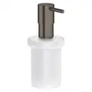 Дозатор для жидкого мыла Grohe Essentials, тёмный графит, матовый/стекло матовое (40394AL1) фото 1 Aquada.com.ua