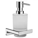 Дозатор для жидкого мыла Hansgrohe AddStoris, хром/стекло матовое (41745000) фото 1 Aquada.com.ua