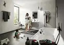 Дозатор для жидкого мыла Hansgrohe AddStoris, чёрный матовый/стекло матовое (41745670) фото 14 Aquada.com.ua