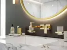 Дозатор для жидкого мыла Hansgrohe AddStoris, полированное золото/стекло матовое (41745990) фото 4 Aquada.com.ua