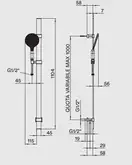 Душовий гарнітур FLAT Bossini APICE 140, хром (D48086300030013)