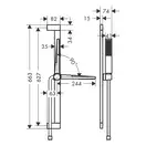 Hansgrohe Pulsify E 100 1jet Душевой гарнитур, белый матовый (24370700)