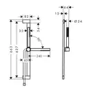 Душовий гарнітур Hansgrohe Pulsify S 100 1jet EcoSmart+ зі штангою 65 см (колір - хром) 24373000