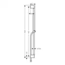 Душова штанга Hansgrohe Pulsify 65 см зі шлангом 160 см, Chrome (24401000)
