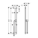 Hansgrohe Pulsify S Штанга для душа 65 см, шлифованная бронза (24402140)
