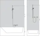 Душова штанга Hansgrohe Unica Classic 65 см із душовим шлангом Sensoflex 160 см (колір - шліфований нікель) 27617820