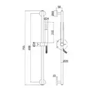Душовий гарнітур Paffoni Light LIFE на штанзі з ручним душем, шлангом 1500 мм, Mercury Grey (ZSAL135MG)