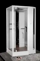 Паровой бокс Devit Soul 1200 × 900 х h2200 мм (профиль - белый, стекло - прозрачное) левое открывание FEN8912WL
