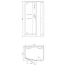 Паровой бокс Devit Soul 1200 × 900 х h2200 мм (профиль - белый, стекло - прозрачное) левое открывание FEN8912WL