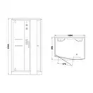 Паровой бокс Devit Soul 1200 × 900 х h2200 мм (профиль - белый, стекло - прозрачное) левое открывание FEN8912WL