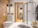 Geberit Geo Душевая кабина 90х90, серебро, прозрачная (560.121.00.2)