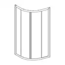 Geberit Geo Душевая кабина 90х90, серебро, прозрачная (560.121.00.2)