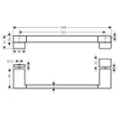 Ручка для душевой двери Hansgrohe AddStoris, чёрный матовый хром (41759340) фото 2 Aquada.com.ua