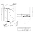 KOER SR SC02 Душова кабіна, хром (KR5355)