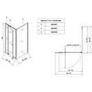 Koer SR SC05-90x90 Душевая кабина, прозрачное стекло, хром (KR5363)