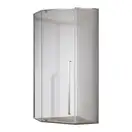 Душова кабіна без піддону Koer SR SC06-100x100x200-TR-01 прозоре скло Easy Clean 8мм, хром (KR5365)
