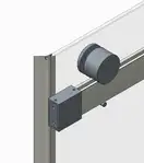 KOER SR SD01 Дверь в нишу, прозрачная, хром (KR5376)