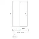 Koer SR SD01 Дверь в нишу, прозрачное стекло, хром (KR5380)