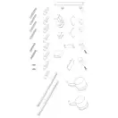 Koer SR SD01 Дверь в нишу, прозрачное стекло, хром (KR5380)