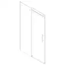 Koer SR SD01 Дверь в нишу, прозрачное стекло, хром (KR5380)