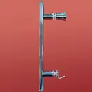 Koer SR SD01 Дверь в нишу, прозрачное стекло, хром (KR5380)