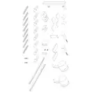 KOER SR SW01-90x200-TR-07 Стінка душової, графіт (KR5382)