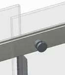 KOER SR SW01-90x200-TR-07 Стінка душової, графіт (KR5382)