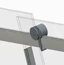 KOER SR SW01-90x200-TR-07 Стінка душової, графіт (KR5382)