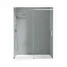 Koer SR SD02-140x200 Двері в нішу, прозоре скло, хром (KR5383)