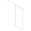 Koer SR SD02-140x200 Двері в нішу, прозоре скло, хром (KR5383)