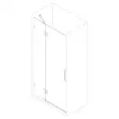 Koer SR SD04-120x200 Двері в нішу, прозоре, графіт (KR5388)
