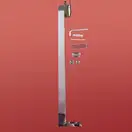 KOER SR SW04 Боковая стенка для душа, прозрачное стекло, хром (KR5389)