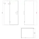 KOER SR SW04 Боковая стенка для душа, прозрачное стекло, хром (KR5389)