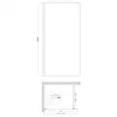 KOER SR SP01-90x200-TR-01 Душевая перегородка, хром (KR5392)