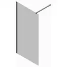 KOER SR SP01-90x200-TR-01 Душевая перегородка, хром (KR5392)