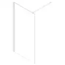 Душова перегородка Koer SR SP01-100x200-TR-01 Walk-In прозоре скло Easy Clean 8мм, хром (KR5393)