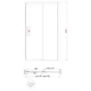 KOER SR SD05 Дверь в душевую нишу, прозрачное стекло (KR5405)