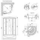 Lidz Tani Душевой бокс 90x90, тонированный (LTSB9090SATHIGHGR)