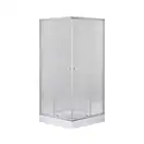 Душова кабіна з низьким піддоном Mixxus CUBIC SCT01-100x100x195-FB CHROME матове скло 4мм (MI6904)