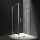 душова кабіна Omnires Manhattan 80x80см безпечне скло, хром (MH8080CRTR)