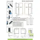 Radaway NES Black S1 Бокова стінка, чорна (10039090-54-55)