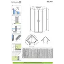 Radaway NES PTD Душевая дверь, хром, прозрачное (10051000-01-01)