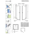 Душові двері Essenza Pro White DWJ 80 праві, RADAWAY (10099080-04-01R)