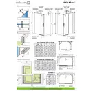 Душові двері Idea Black KDS+S 160 L RADAWAY (10116160-54-01L)