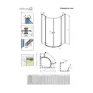 Душова кабіна напівкругла Torrenta PDD 90×90, (31600-01-01N) RADAWAY (131600-01-01)