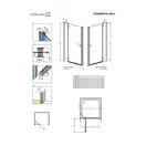 Душові двері Torrenta DWJ 120 ліві, (31930-01-01N) RADAWAY (131930-01-01)