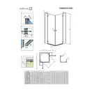 Душова кабіна квадратна Torrenta KDD 90L×90R, (32252-01-01N) RADAWAY (132252-01-01)